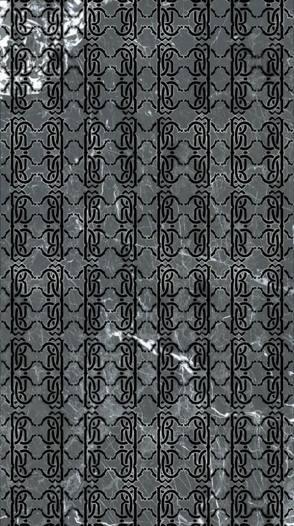 Noir Antique Macro Logo Platinum
